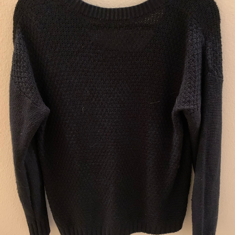 Black sweater, lace up in front. Great condition